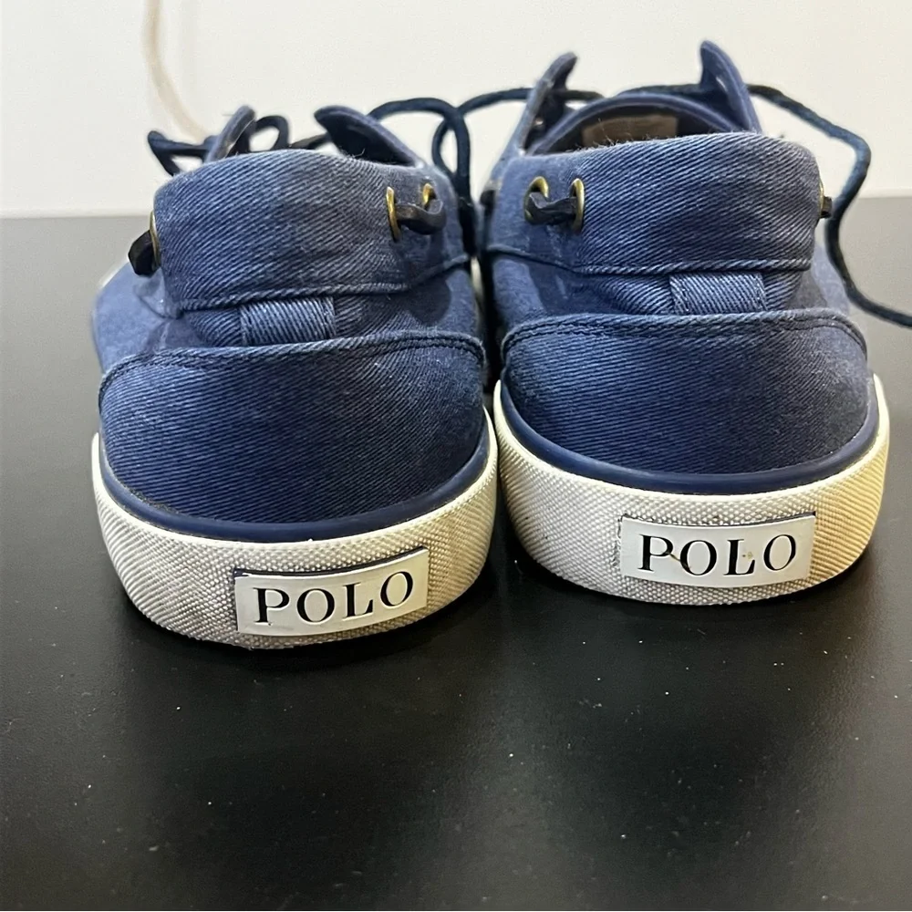 Polo by Ralph Lauren Men's Blue Boat Shoes Twill Denim 10D
